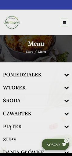Android application Catering Elżbieta Ćwiklik screenshort