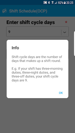 Shift Schedule(OCP) Screen 3