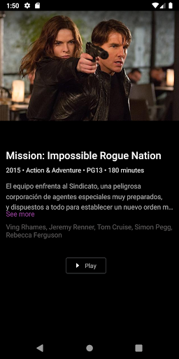 Screenshot of Rainier Connect Stream TV