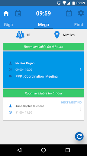 Android application SmartShare Meeting Room screenshort