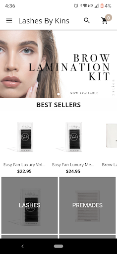 Android application Lashes by Kins screenshort