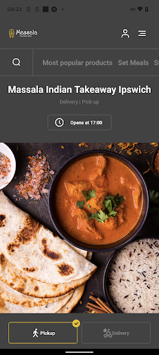 Android application Massala Indian Takeaway screenshort