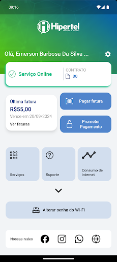 HiperTel Cliente Screen 2