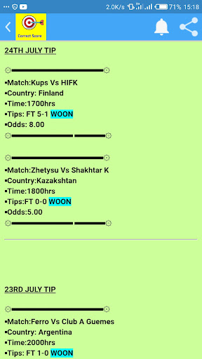 The Fixed  Correct Scores VVIP