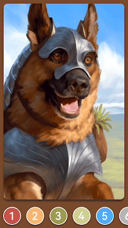Game screenshot Dog Paint by Number Coloring apk download