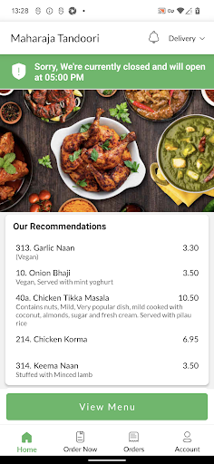Maharaja Tandoori Screen 2
