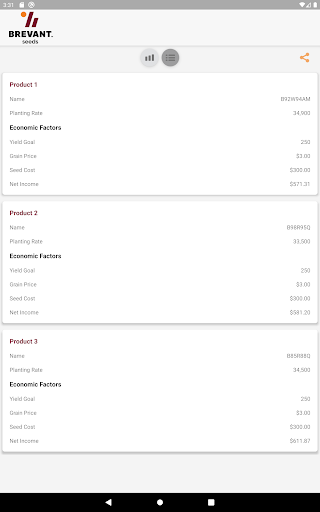 Screenshot of Brevant™ seeds