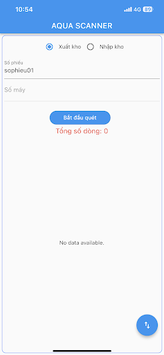 Android application AQUA DMS SCAN screenshort