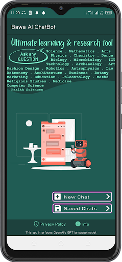 Android application Bawa AI ChatBot screenshort