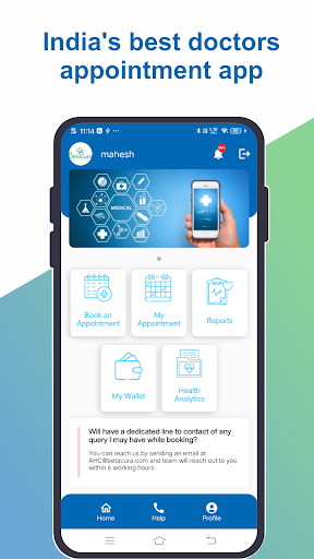 BetaCura Health Application Screen 2