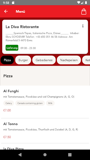 Orderado Screen 2