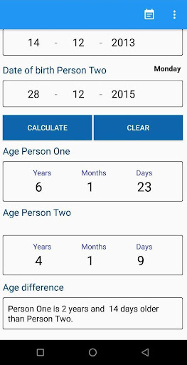 Age Calculator Screen 2