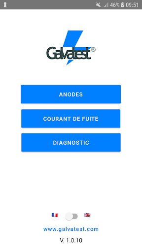 Android application Galvatest screenshort