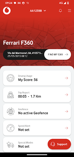 My Connected Car Screen 2