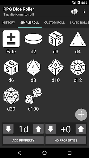 Android application RPG Dice Roller - Original screenshort