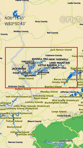 Screenshot of Norris Lake Tennessee Charts