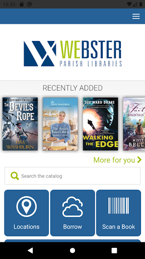 Android application Webster Parish Libraries screenshort