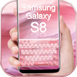 Keyboard for Galaxy S8 Pink icon