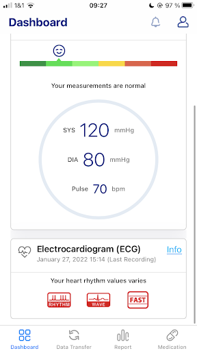 Veroval® medi.connect ECG & BP Screen 2
