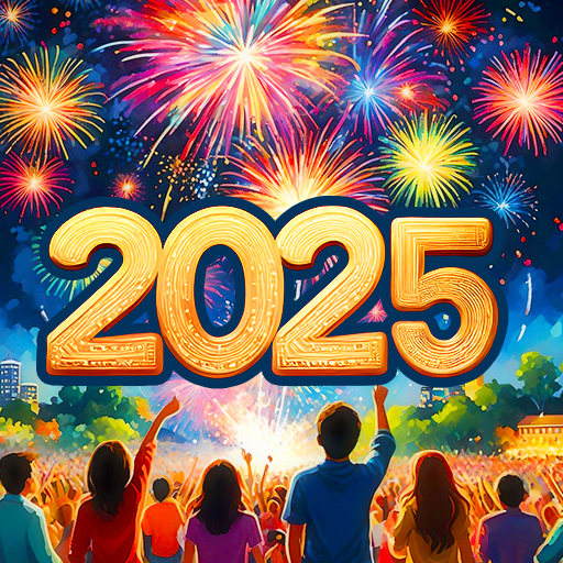2025 New Year Fireworks Unduh di Windows