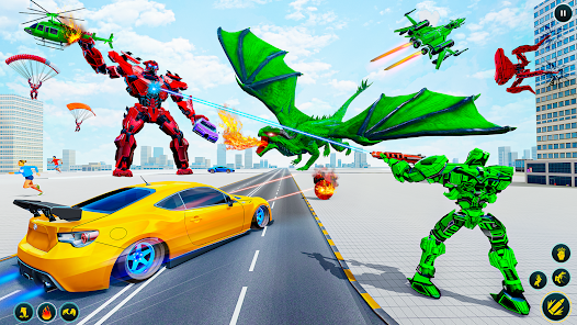 Dragon Robot Game: Flying Car  screenshots 11