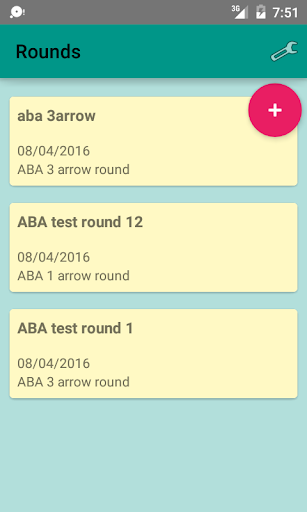 Android application ABA ScoreSheet screenshort