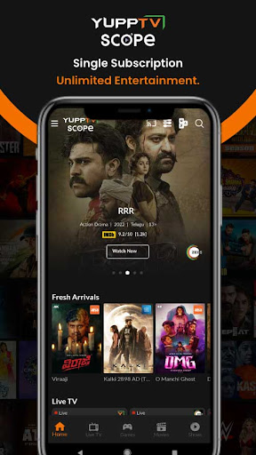 Android application YuppTV Scope screenshort