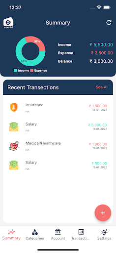 e-Wallet: Expense Tracker Screen 2