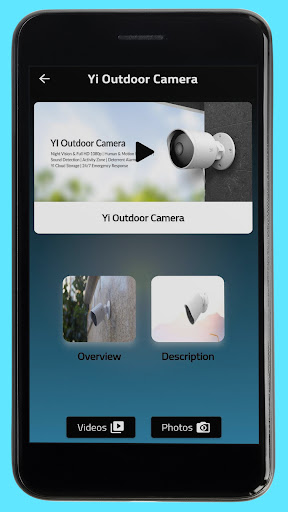 Android application Yi Outdoor Camera Guide screenshort