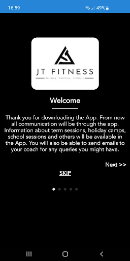 Android application JT Fitness screenshort