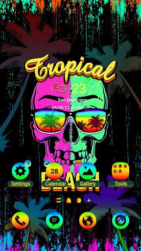 Android application Colorful Skull - Wallpaper screenshort