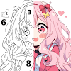 Princess Anime Color By Number icon