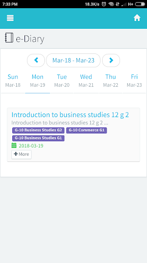 Android application Sir John Wilson School screenshort
