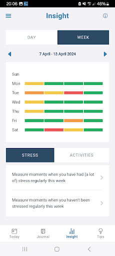 Android application Stress Autism Mate (SAM) screenshort