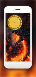 Flame Dragon Clock