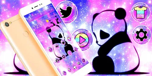 Cute Panda Galaxy Theme Apk Apkdownload Com
