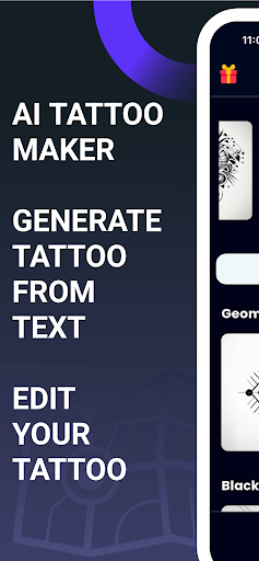 Android application Tattoo AI - Design Your Ink screenshort