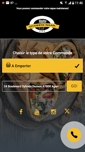 Android application O Cheese Naan screenshort