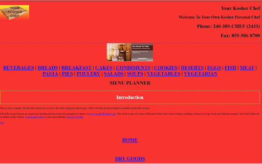 Android application Your Kosher Chef Recipes Lite screenshort
