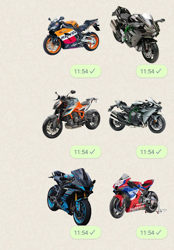 Android application Super Bike Stickers screenshort
