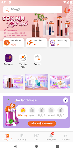 Android application Hebela - Sức khỏe và Sắc đẹp screenshort