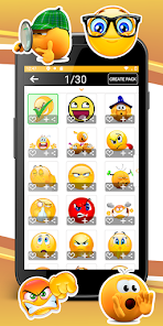 Captura de Pantalla 2 wasticker con movimiento emoji android