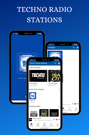 Android application Techno Radio Stations screenshort