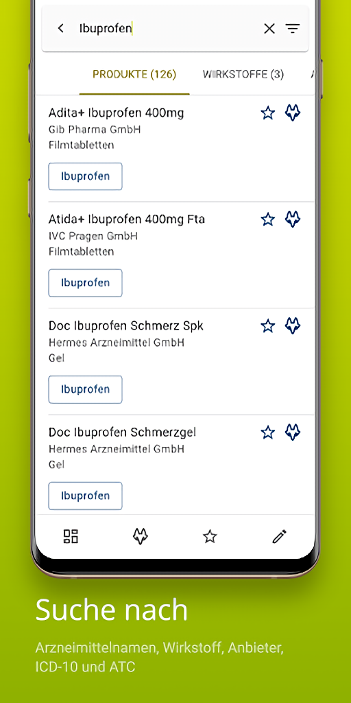 Android application Arznei aktuell screenshort