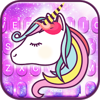 Тема для клавиатуры Adorable Galaxy Unicorn