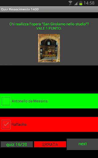 Rinascimento 1400 Quiz Arte Screen 3