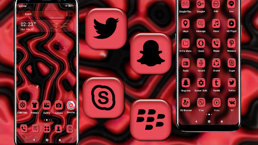 Imágen 7 Red Black Liquid Theme android