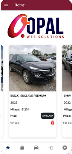 Android application Opal Cars Shipping screenshort