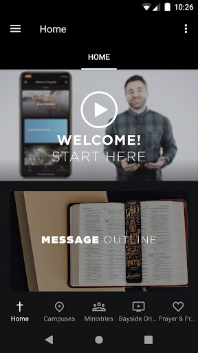 Android application Bayside Church screenshort