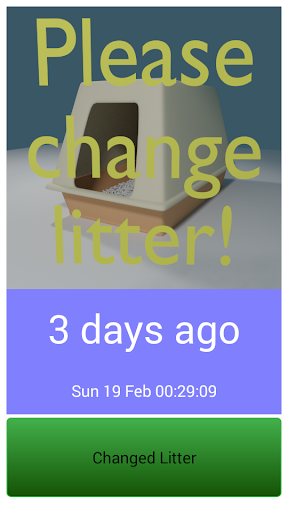 Cat Litter Reminder Screen 2